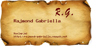 Rajmond Gabriella névjegykártya