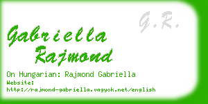 gabriella rajmond business card